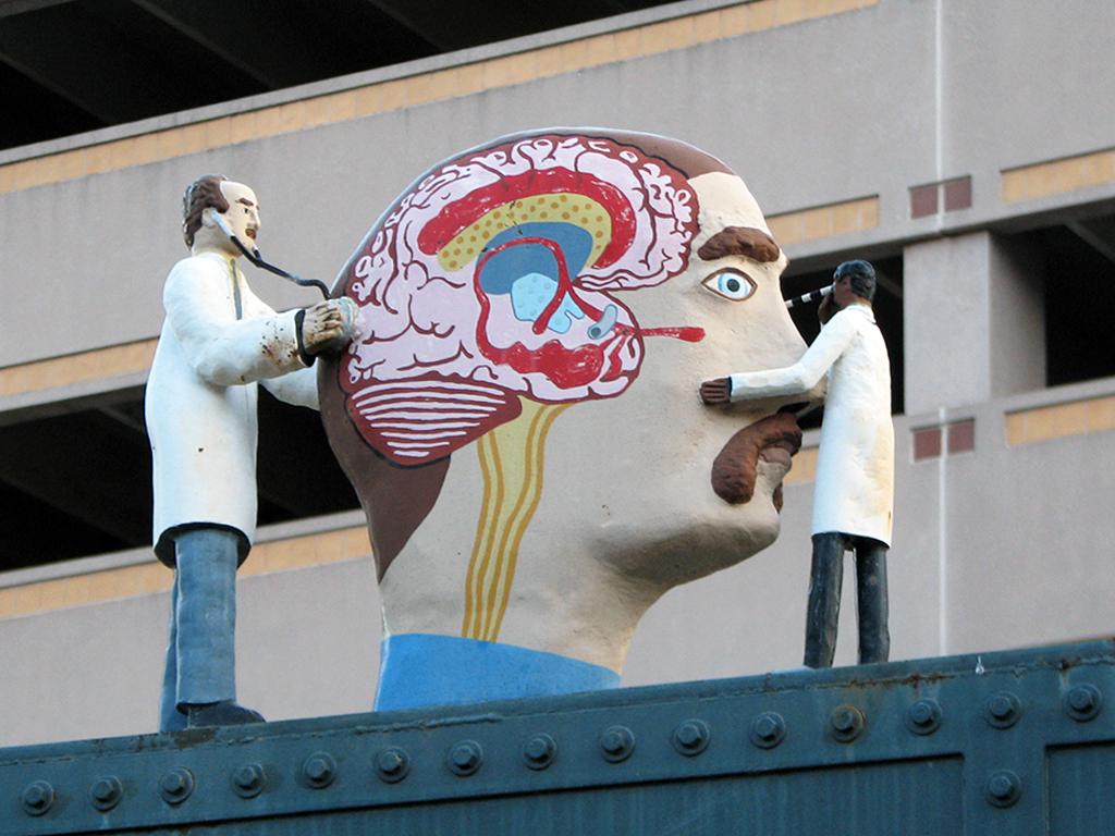 BrainHack brain statue