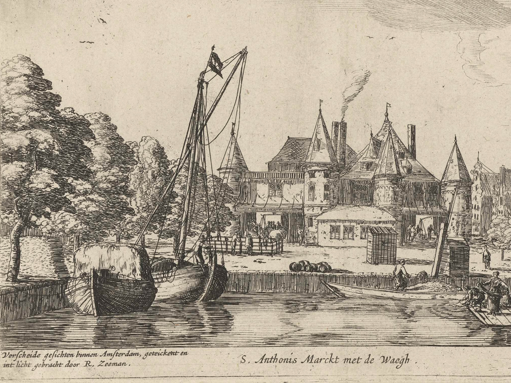 Sint Antoniesmarkt met de Waag Sint Antoniesmarkt met de Waag