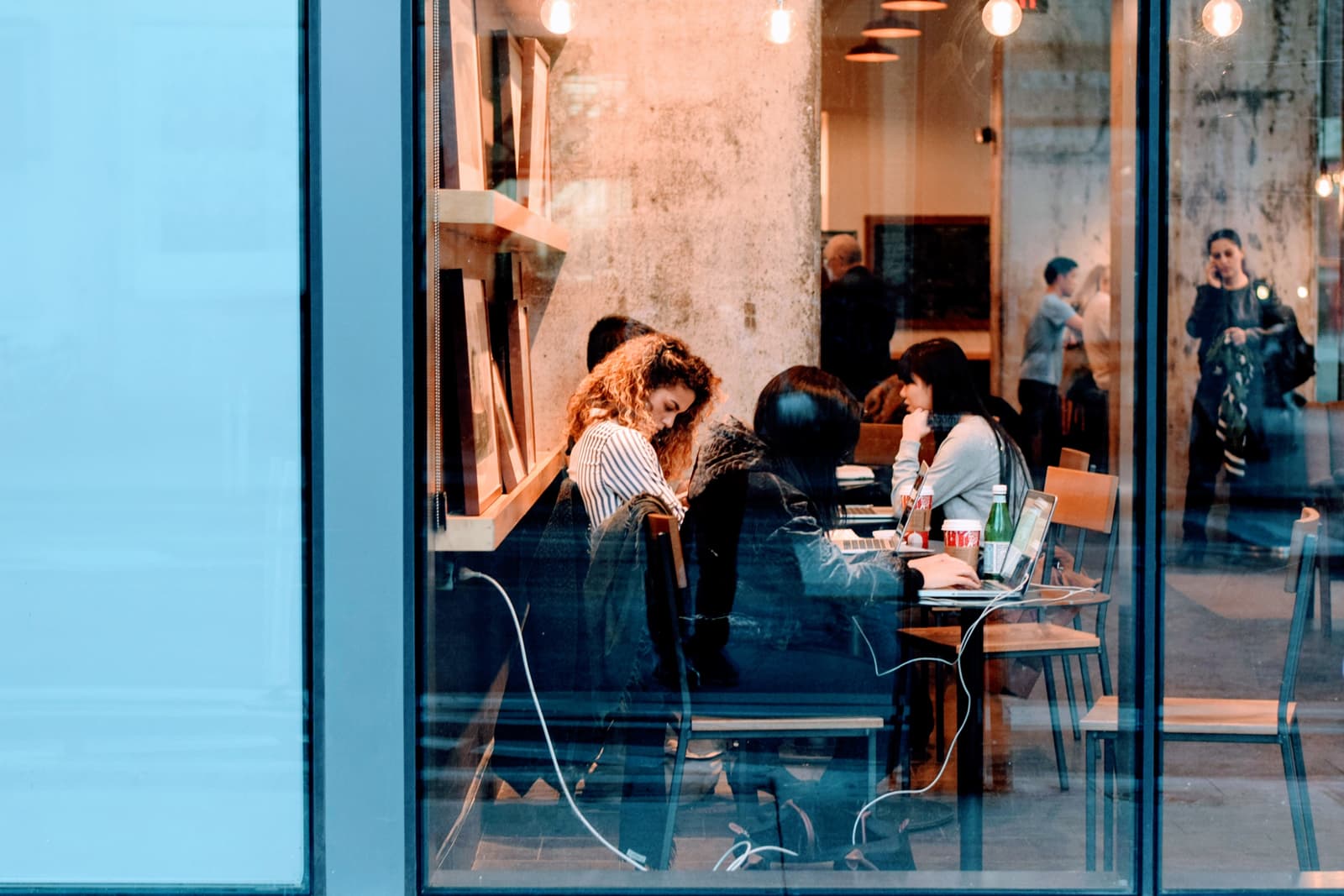 People in cafe