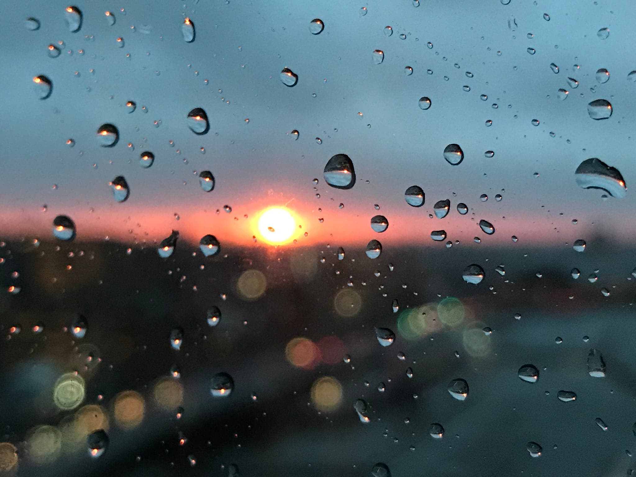 Amsterdam. Rain on the window