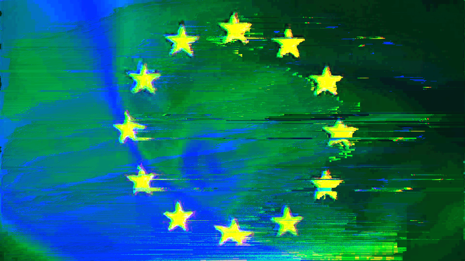 EU vlag blauw groen 