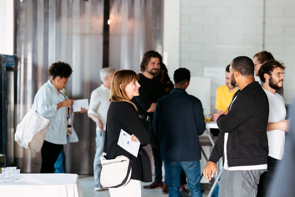 People standing and talking