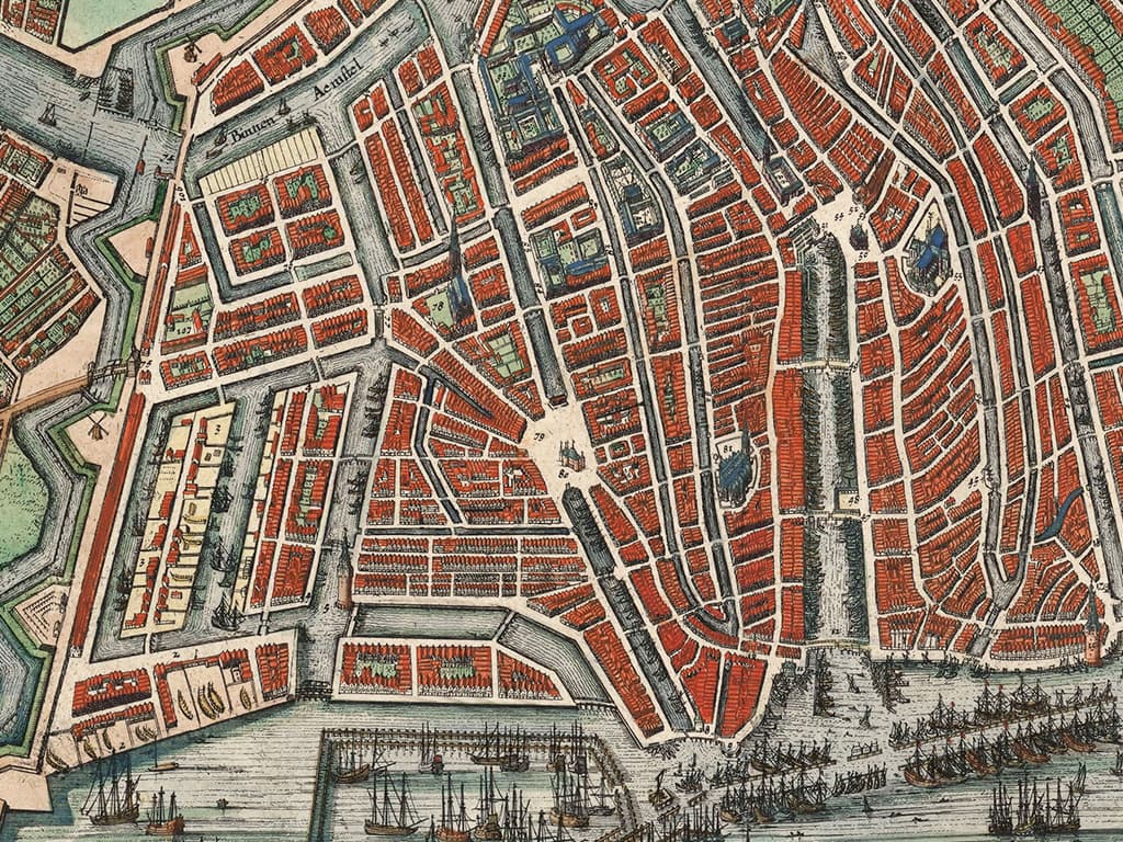 Amsterdam kaart van J. Blaeu