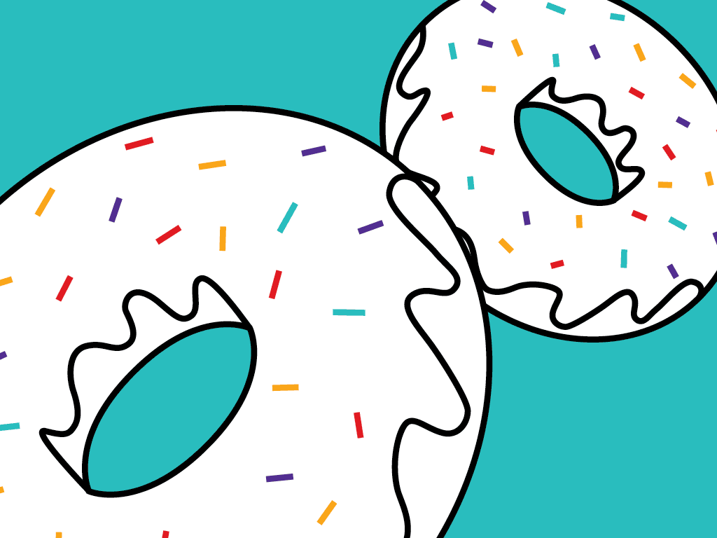 Doughnut economics blue visual