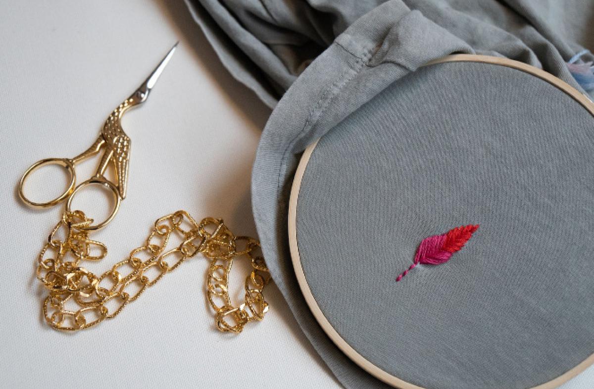 Leaf embroidery - Reflow instructables