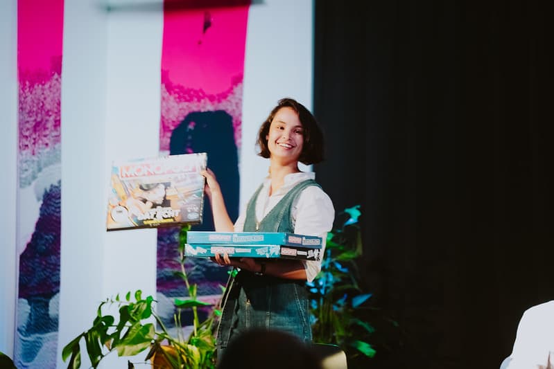 Lisa Hu bij FLOOR HvA: Monopoly maar dan anders, door Waag