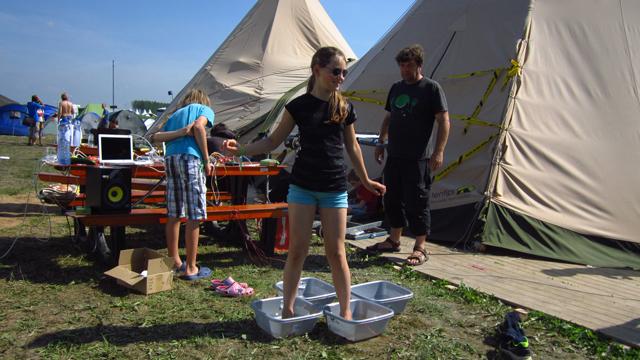 Waterbakken drumstel op OHM2013