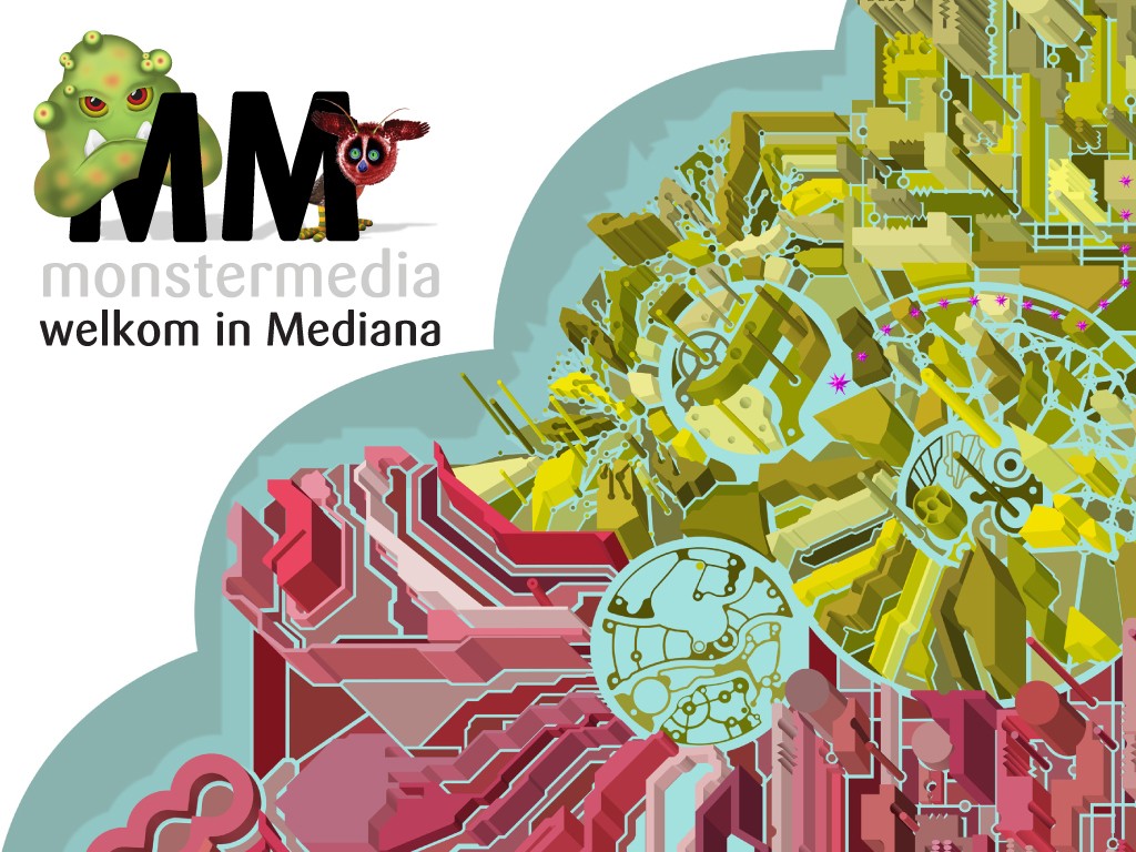 MonsterMedia kaart met logo