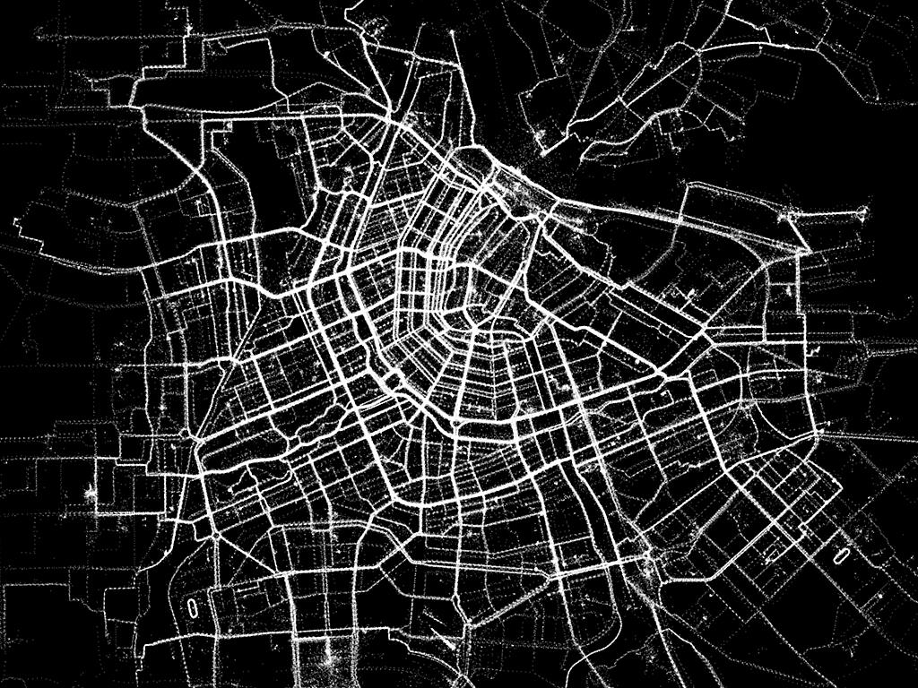 Amsterdam biking map Human