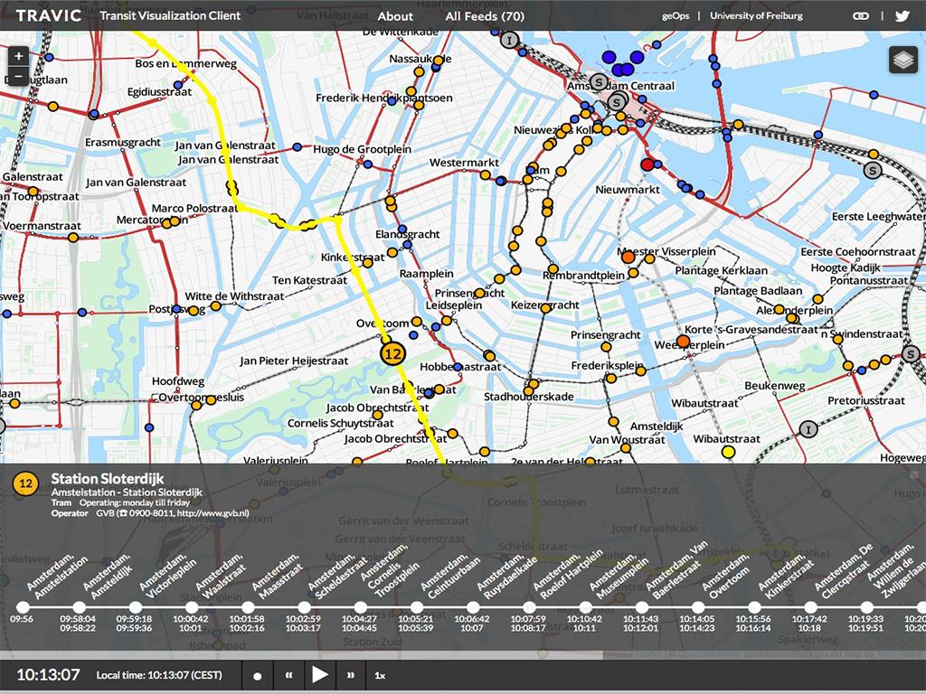 Travic map Amsterdam