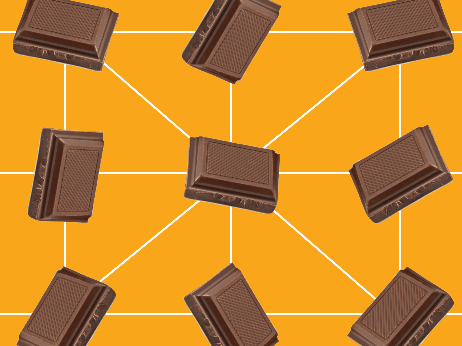 Blockchain chocolate bars visual