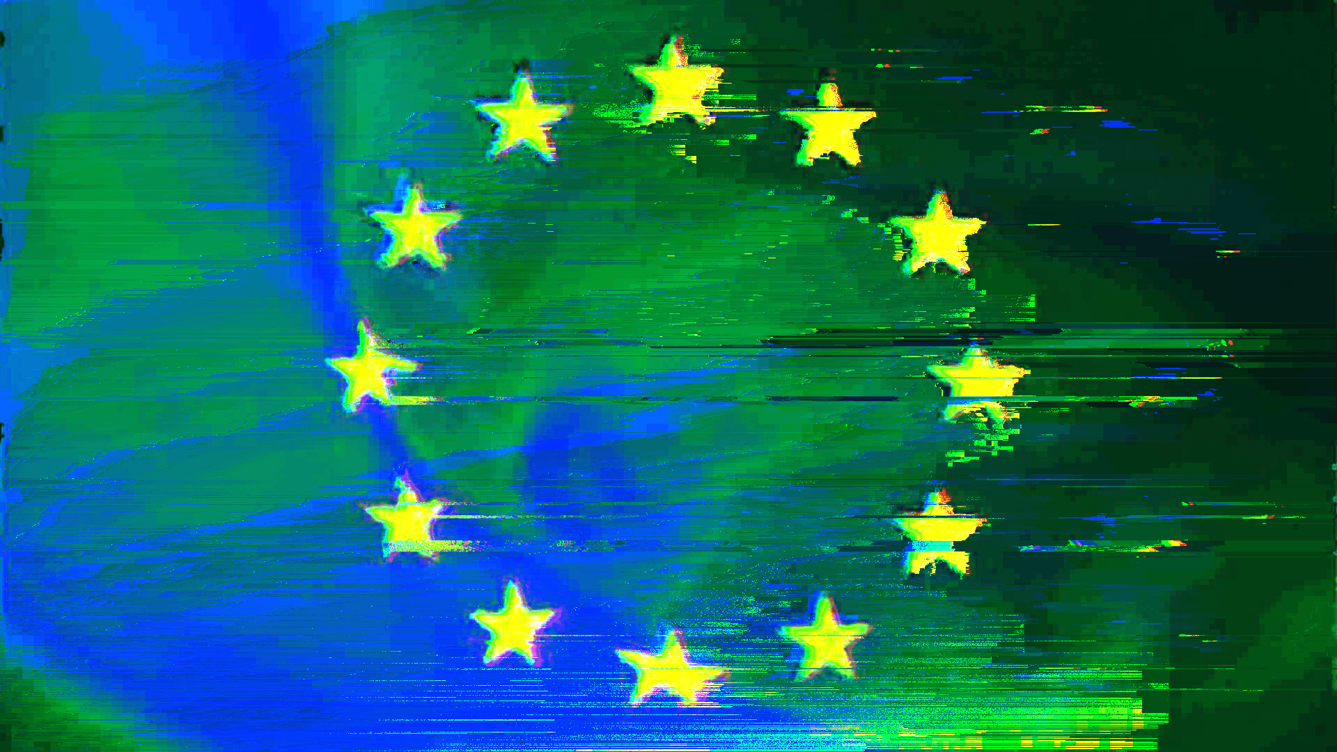 EU vlag blauw groen