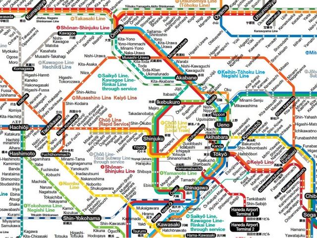 Tokyo railway map open data
