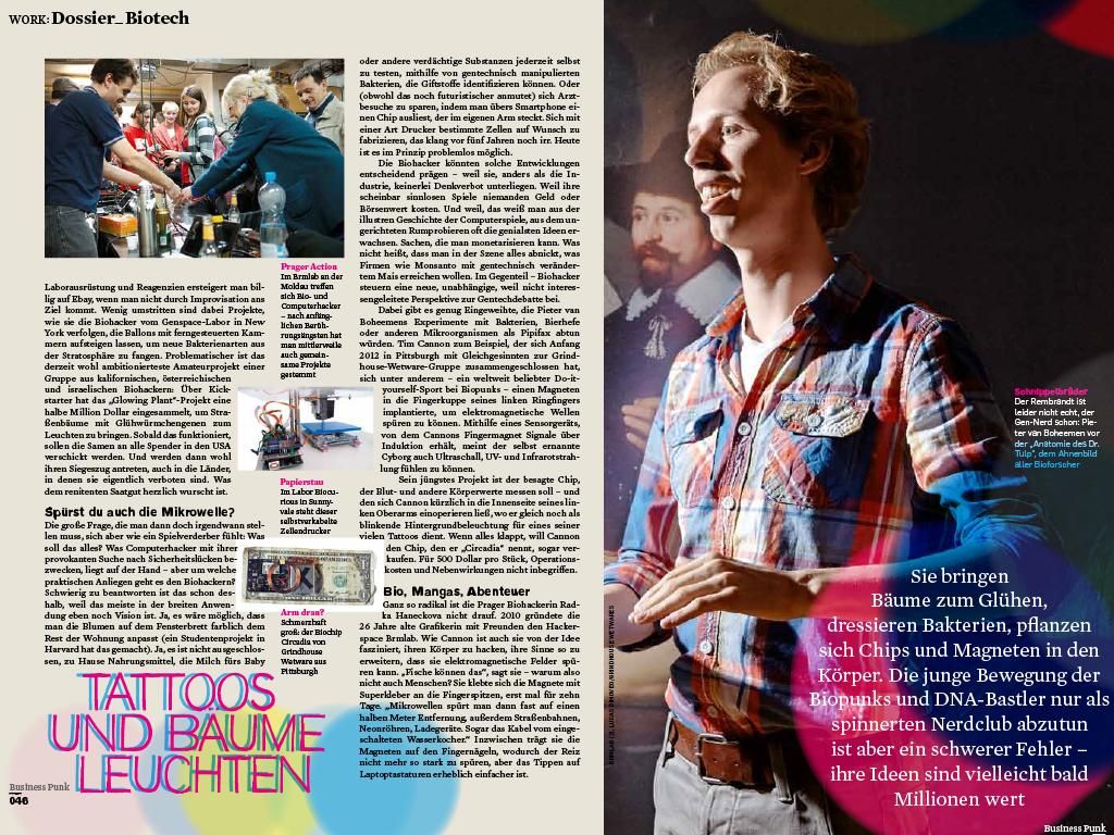 Open Wetlab in Duits Business Punk magazine