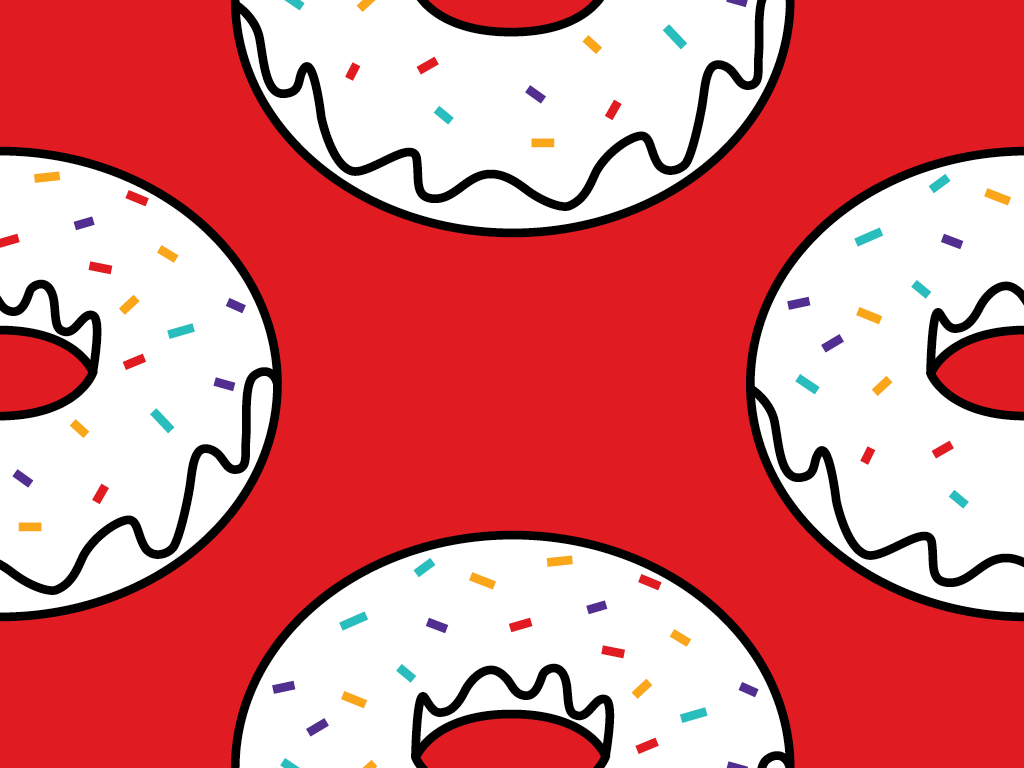 Doughnut economics red visual