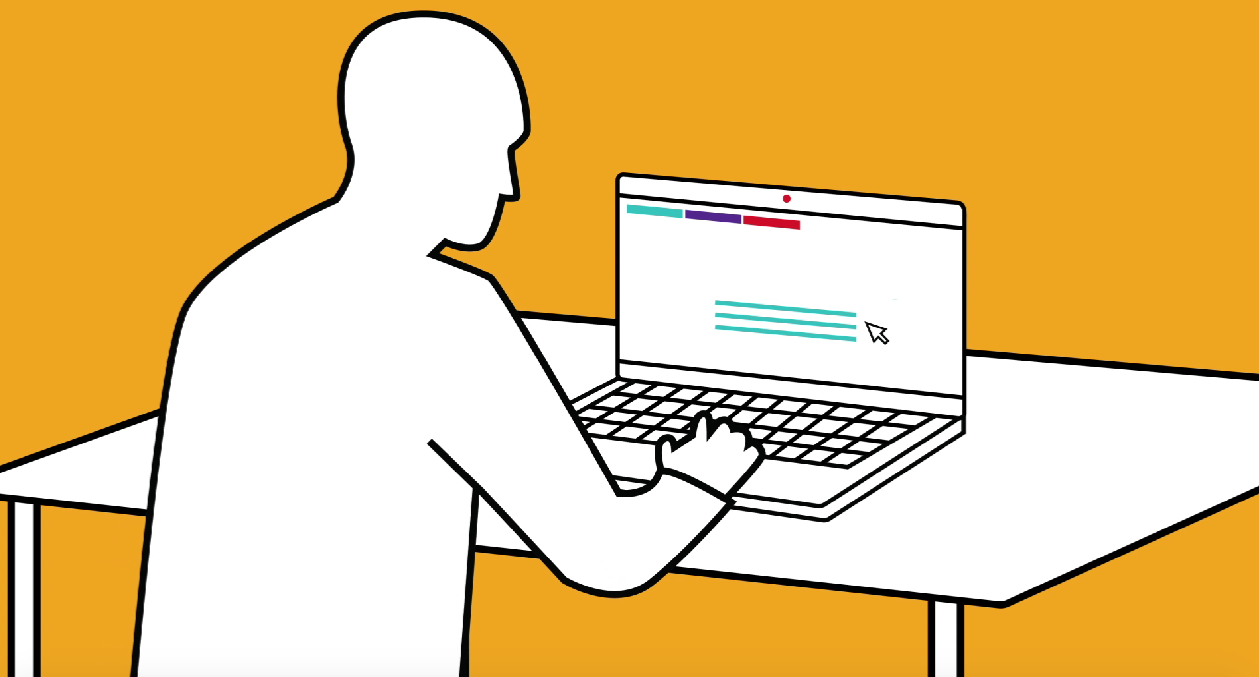inlog screen person