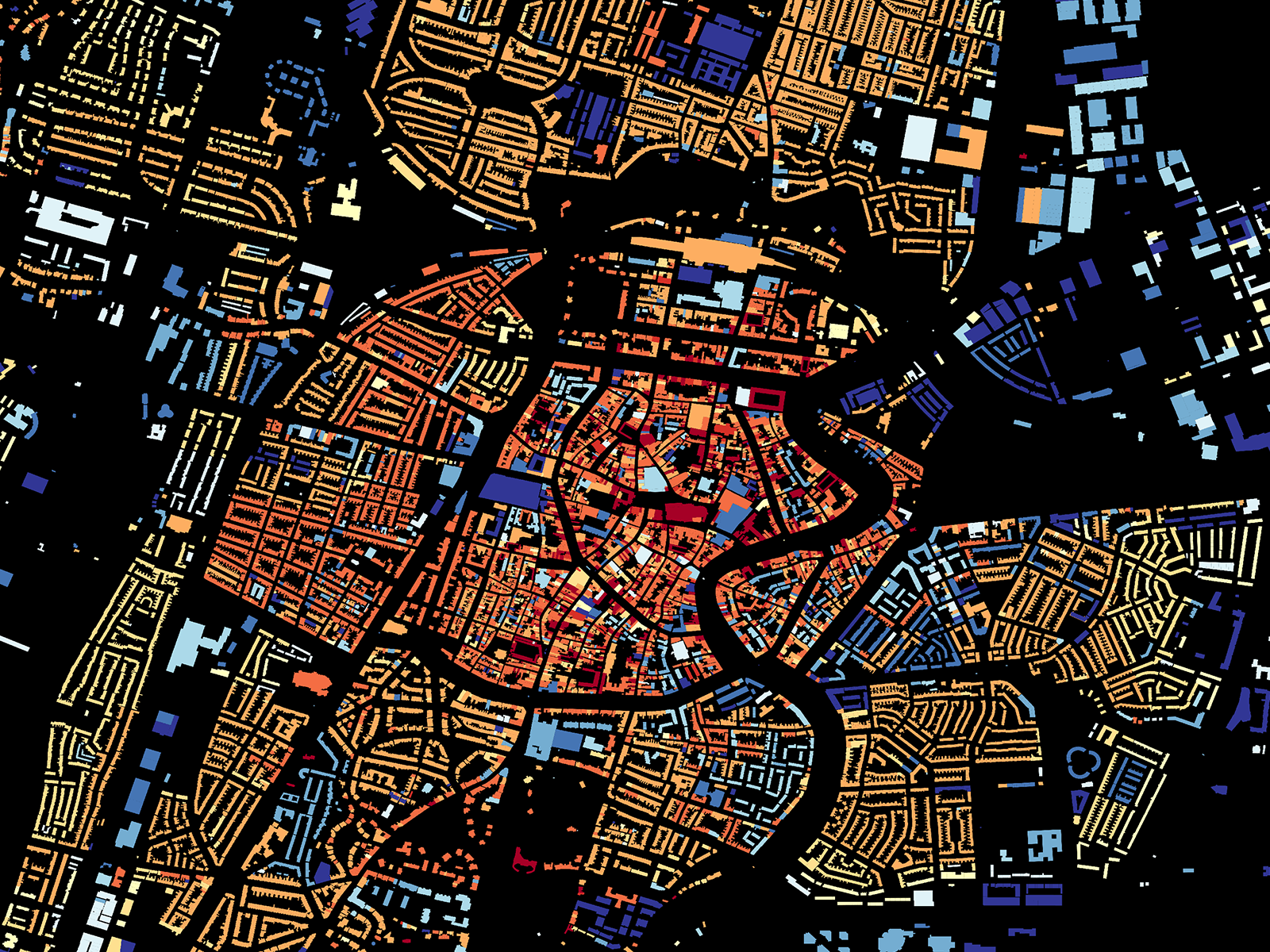 Haarlem - kaart alle gebouwen
