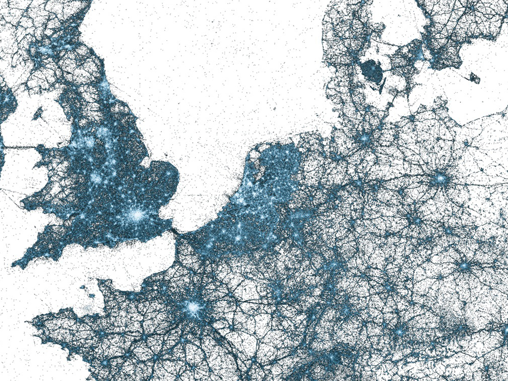 Tweets geotagged Western Europe