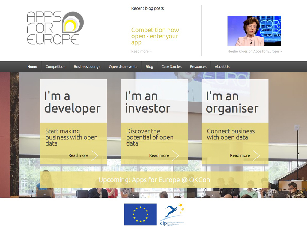 Apps for Europe website
