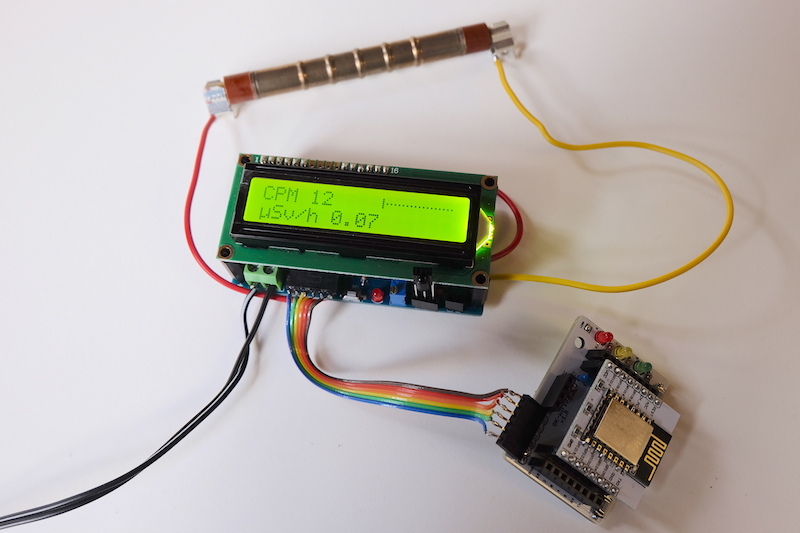 de GK-mini met de GK-WiFi  add-on (beide van DIYGeiger)