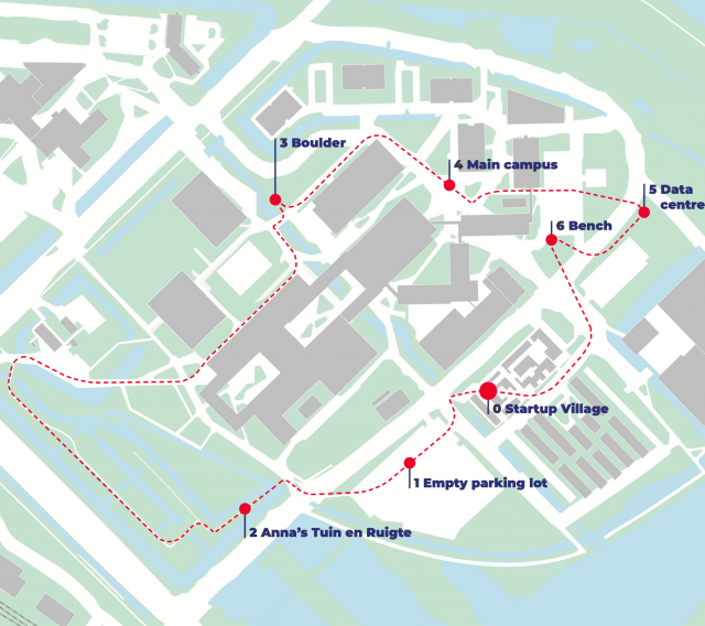 Kaart Stadswandeling Science Park