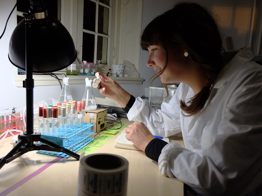 Xandra van der Eijk in het Open Wetlab Xandra van der Eijk in het Open Wetlab